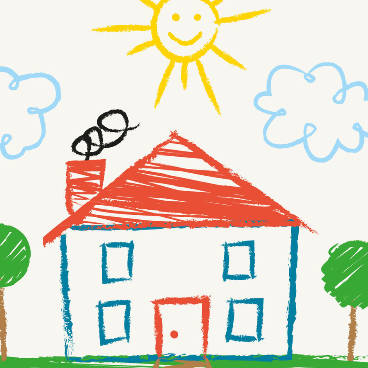 Picture of a house draw by a child